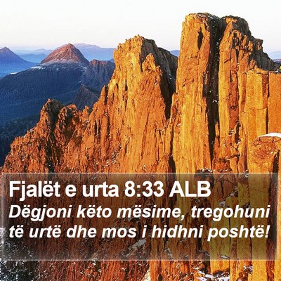 Fjalët e urta 8:33 ALB Bible Verse Image