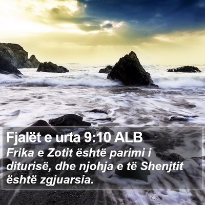 Fjalët e urta 9:10 ALB Bible Verse Image