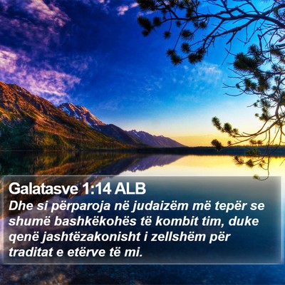 Galatasve 1:14 ALB Bible Verse Image