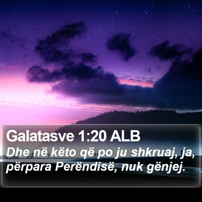 Galatasve 1:20 ALB Bible Verse Image