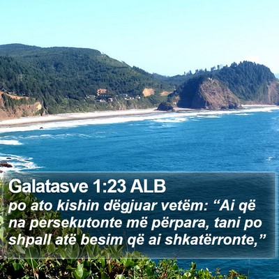 Galatasve 1:23 ALB Bible Verse Image