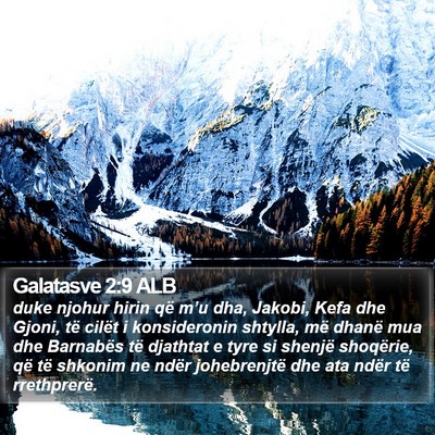 Galatasve 2:9 ALB Bible Verse Image