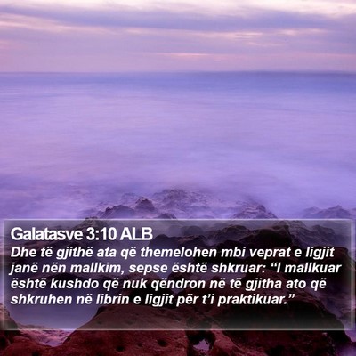 Galatasve 3:10 ALB Bible Verse Image