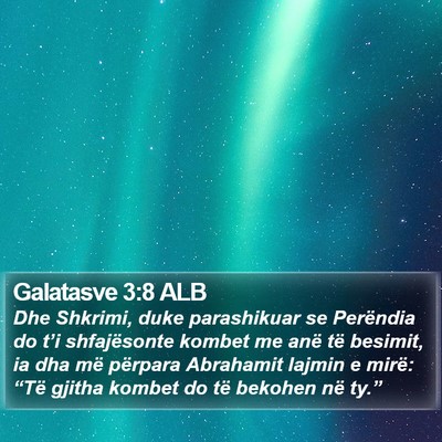 Galatasve 3:8 ALB Bible Verse Image