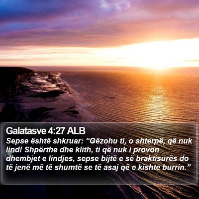 Galatasve 4:27 ALB Bible Verse Image