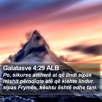 Galatasve 4:29 ALB Bible Verse Image