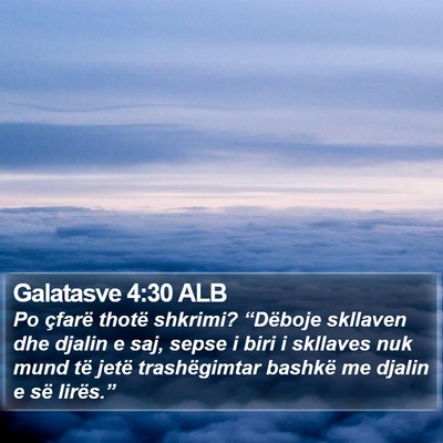 Galatasve 4:30 ALB Bible Verse Image