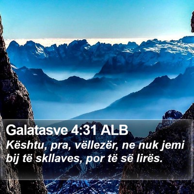Galatasve 4:31 ALB Bible Verse Image