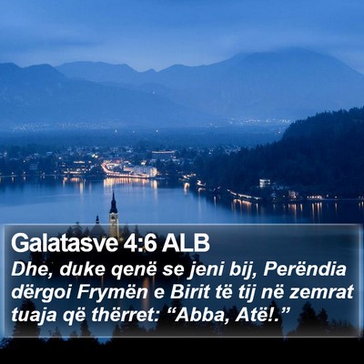 Galatasve 4:6 ALB Bible Verse Image