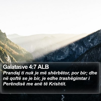 Galatasve 4:7 ALB Bible Verse Image