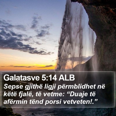 Galatasve 5:14 ALB Bible Verse Image