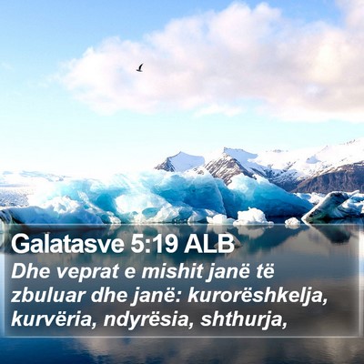 Galatasve 5:19 ALB Bible Verse Image