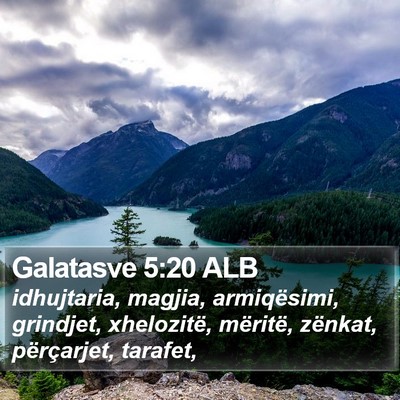Galatasve 5:20 ALB Bible Verse Image