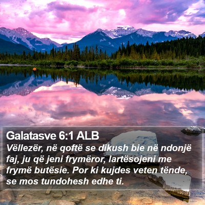 Galatasve 6:1 ALB Bible Verse Image