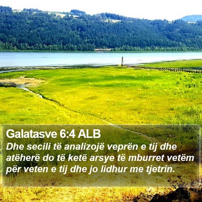 Galatasve 6:4 ALB Bible Verse Image