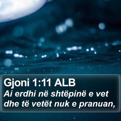Gjoni 1:11 ALB Bible Verse Image