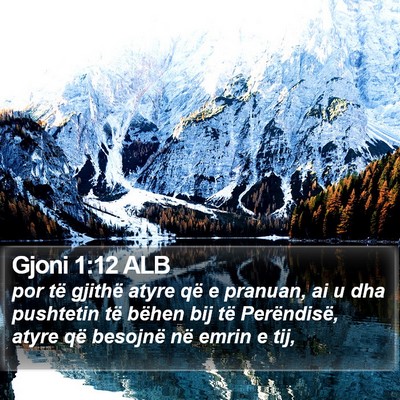 Gjoni 1:12 ALB Bible Verse Image