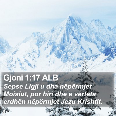 Gjoni 1:17 ALB Bible Verse Image