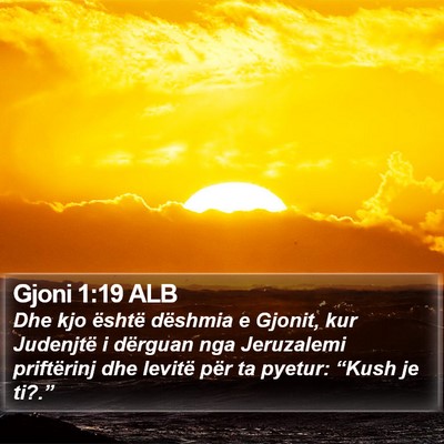 Gjoni 1:19 ALB Bible Verse Image