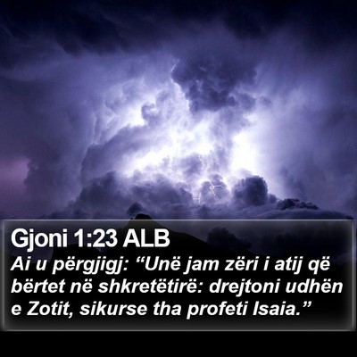 Gjoni 1:23 ALB Bible Verse Image