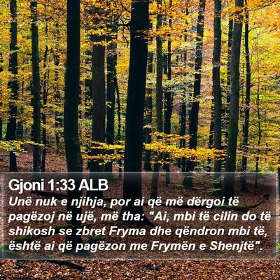 Gjoni 1:33 ALB Bible Verse Image