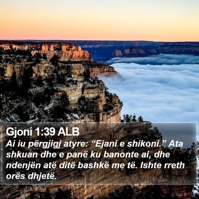 Gjoni 1:39 ALB Bible Verse Image