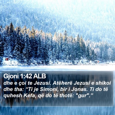 Gjoni 1:42 ALB Bible Verse Image