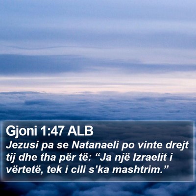 Gjoni 1:47 ALB Bible Verse Image