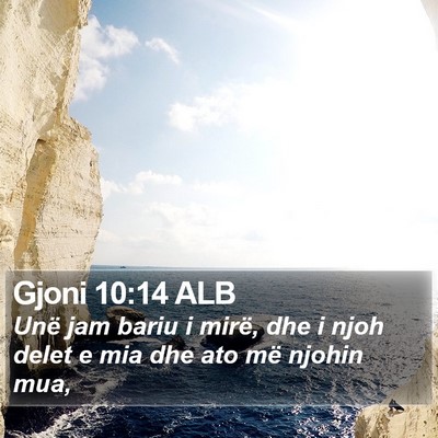 Gjoni 10:14 ALB Bible Verse Image