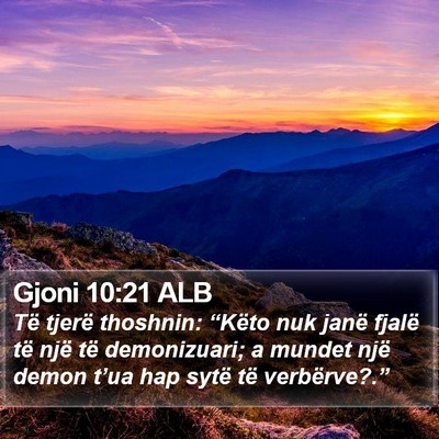 Gjoni 10:21 ALB Bible Verse Image