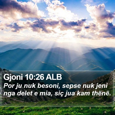 Gjoni 10:26 ALB Bible Verse Image