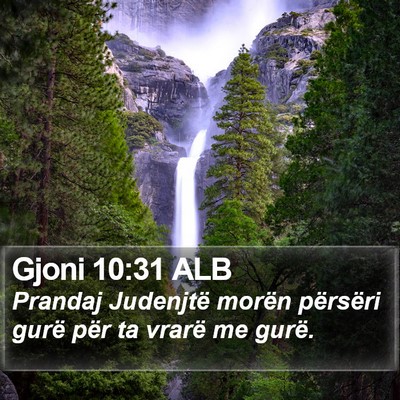 Gjoni 10:31 ALB Bible Verse Image