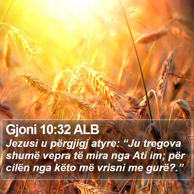 Gjoni 10:32 ALB Bible Verse Image