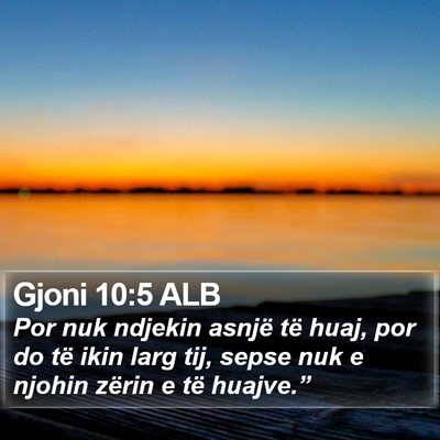 Gjoni 10:5 ALB Bible Verse Image