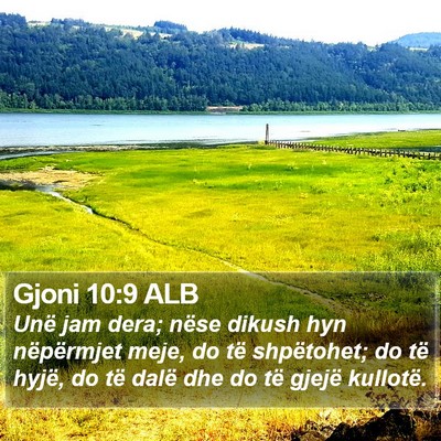 Gjoni 10:9 ALB Bible Verse Image