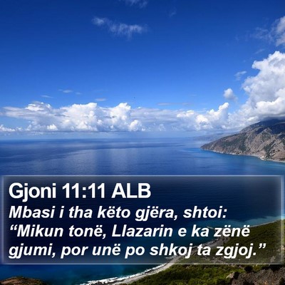Gjoni 11:11 ALB Bible Verse Image