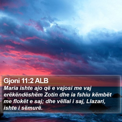 Gjoni 11:2 ALB Bible Verse Image