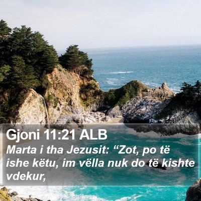 Gjoni 11:21 ALB Bible Verse Image
