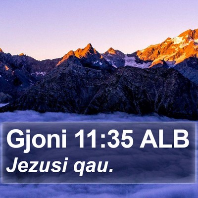 Gjoni 11:35 ALB Bible Verse Image