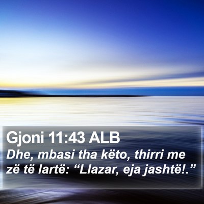 Gjoni 11:43 ALB Bible Verse Image