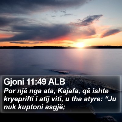 Gjoni 11:49 ALB Bible Verse Image