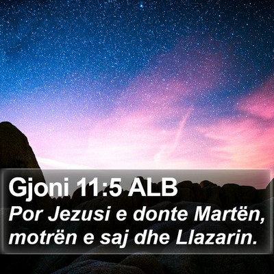 Gjoni 11:5 ALB Bible Verse Image