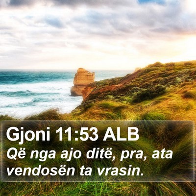 Gjoni 11:53 ALB Bible Verse Image