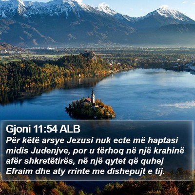 Gjoni 11:54 ALB Bible Verse Image