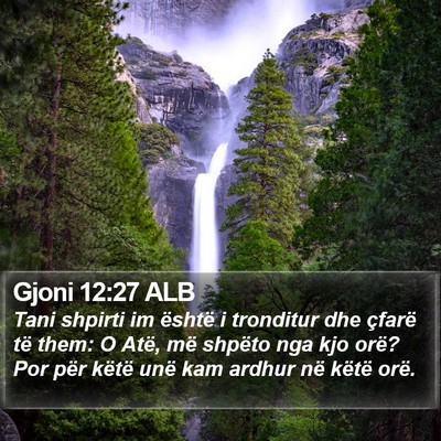 Gjoni 12:27 ALB Bible Verse Image