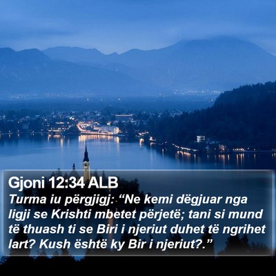 Gjoni 12:34 ALB Bible Verse Image