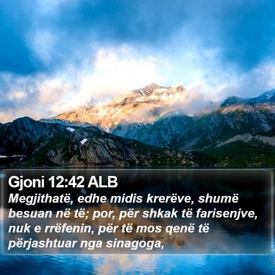 Gjoni 12:42 ALB Bible Verse Image