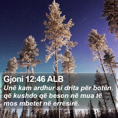 Gjoni 12:46 ALB Bible Verse Image