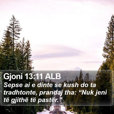 Gjoni 13:11 ALB Bible Verse Image