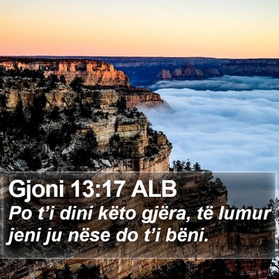 Gjoni 13:17 ALB Bible Verse Image
